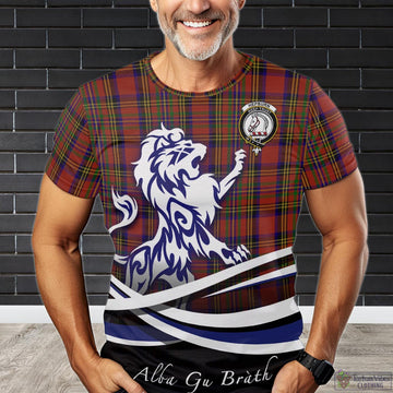 Hepburn Tartan T-Shirt with Alba Gu Brath Regal Lion Emblem