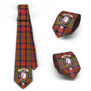 Hepburn Tartan Classic Necktie with Family Crest
