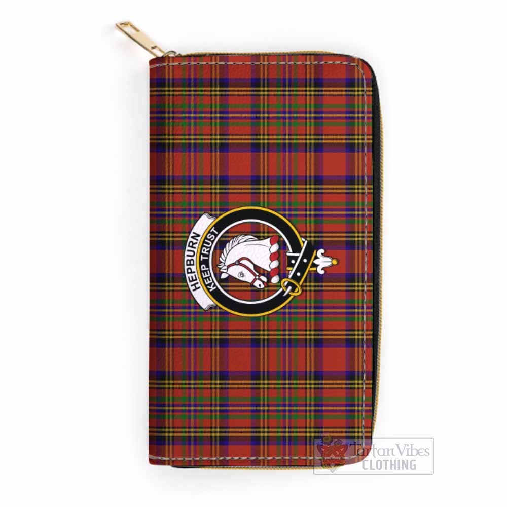 Tartan Vibes Clothing Hepburn Tartan Women's Leather Wallet with Family Crest
