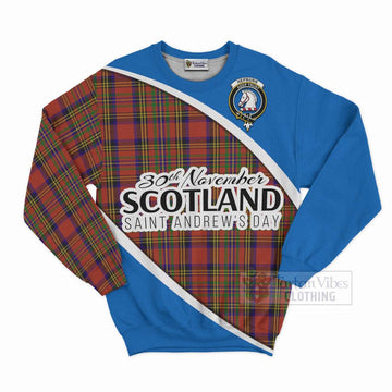 Tartan Vibes Clothing Hepburn Family Crest Tartan Sweatshirt Celebrate Saint Andrew's Day in Style