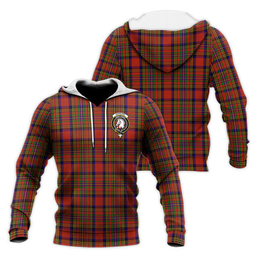Hepburn Tartan Knitted Hoodie with Family Crest