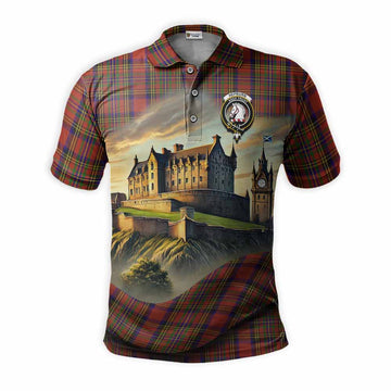 Tartan Vibes Clothing Hepburn Tartan Family Crest Polo Shirt with Scottish Ancient Castle Stype