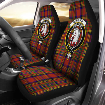 Hepburn Tartan Car Seat Cover with Family Crest