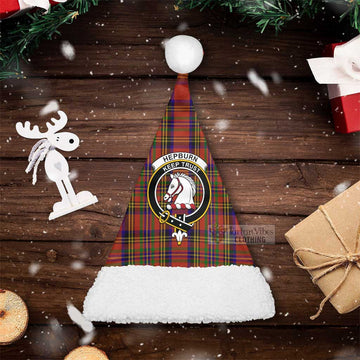 Tartan Vibes Clothing Hepburn Tartan Christmas Santa Hats with Family Crest