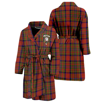 Hepburn Tartan Bathrobe with Family Crest Unisex S - Tartan Vibes Clothing