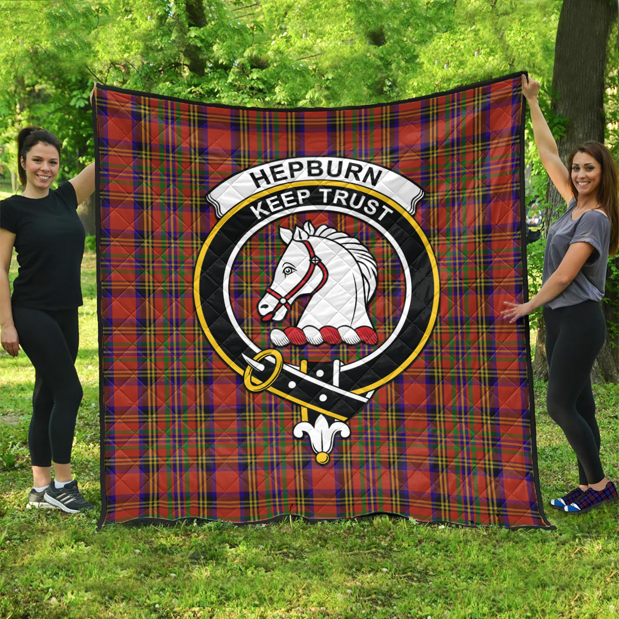 hepburn-tartan-quilt-with-family-crest