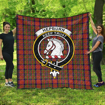 hepburn-tartan-quilt-with-family-crest