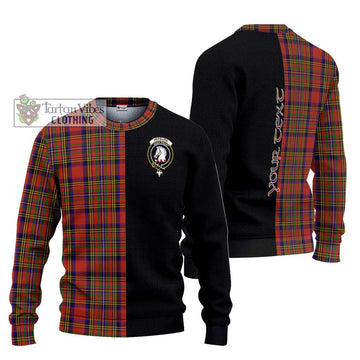 Hepburn Tartan Ugly Sweater with Family Crest and Half Of Me Style