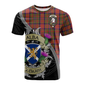 Tartan Vibes Clothing Hepburn Tartan Family Crest Cotton T-shirt Lion Rampant Royal Thistle Shield Celtic Inspired