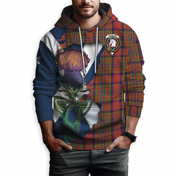 Tartan Vibes Clothing Hepburn Tartan Family Crest Hoodie Scottish Thistle Celtic Inspired