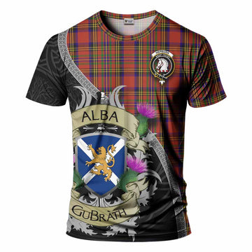 Tartan Vibes Clothing Hepburn Tartan Family Crest T-Shirt Lion Rampant Royal Thistle Shield Celtic Inspired