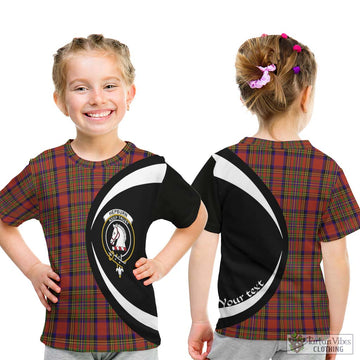 Hepburn Tartan Kid T-Shirt with Family Crest Circle Style - Tartan Vibes Clothing