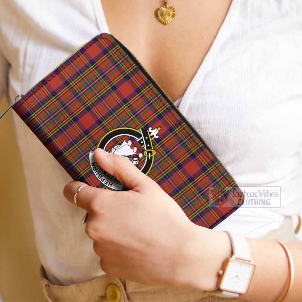 Tartan Vibes Clothing Hepburn Tartan Women's Leather Wallet with Family Crest