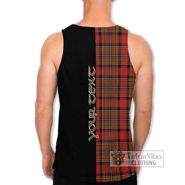 Hepburn Tartan Men's Tank Top with Family Crest and Half Of Me Style