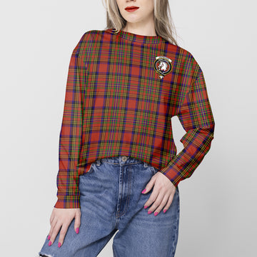 Hepburn Tartan Sweatshirt with Family Crest - Tartan Vibes Clothing