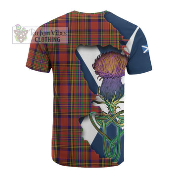 Tartan Vibes Clothing Hepburn Tartan Family Crest Cotton T-shirt Scottish Thistle Celtic Inspired