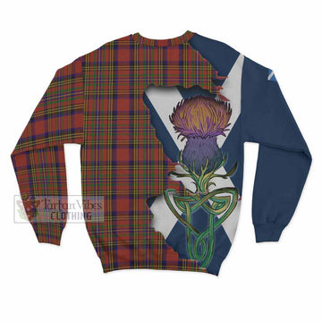 Tartan Vibes Clothing Hepburn Tartan Family Crest Sweatshirt Scottish Thistle Celtic Inspired