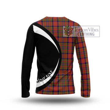 Hepburn Tartan Long Sleeve T-Shirt with Family Crest Circle Style - Tartan Vibes Clothing