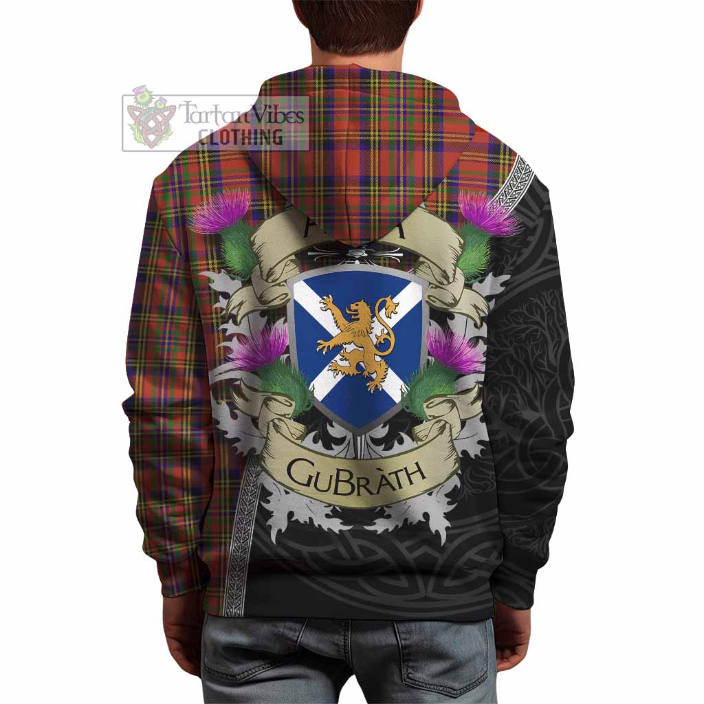 Tartan Vibes Clothing Hepburn Tartan Family Crest Hoodie Lion Rampant Royal Thistle Shield Celtic Inspired