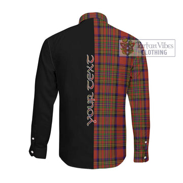 Hepburn Tartan Long Sleeve Button Shirt with Family Crest and Half Of Me Style