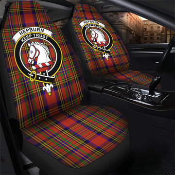 Hepburn Tartan Car Seat Cover with Family Crest - Tartanvibesclothing