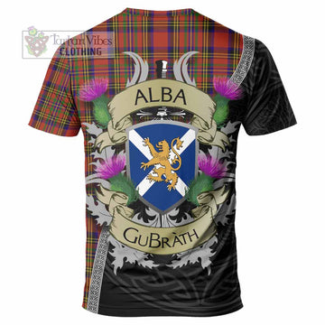 Tartan Vibes Clothing Hepburn Tartan Family Crest T-Shirt Lion Rampant Royal Thistle Shield Celtic Inspired