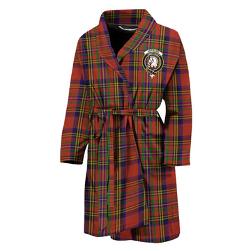Hepburn Tartan Bathrobe with Family Crest Unisex M - Tartan Vibes Clothing
