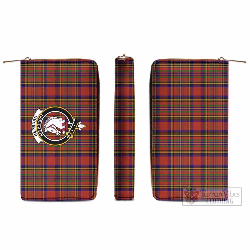 Tartan Vibes Clothing Hepburn Tartan Women's Leather Wallet with Family Crest