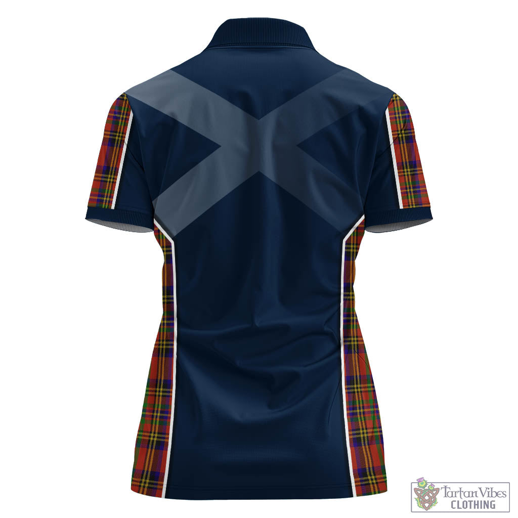 Tartan Vibes Clothing Hepburn Tartan Women's Polo Shirt with Family Crest and Scottish Thistle Vibes Sport Style