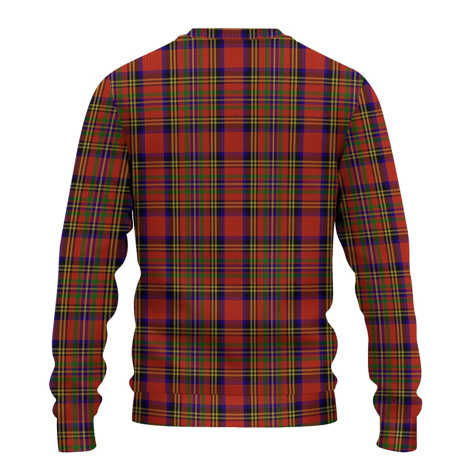 Hepburn Tartan Knitted Sweater with Family Crest - Tartanvibesclothing