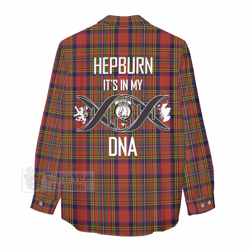 Tartan Vibes Clothing Hepburn Tartan Women's Casual Shirt with Family Crest DNA In Me Style