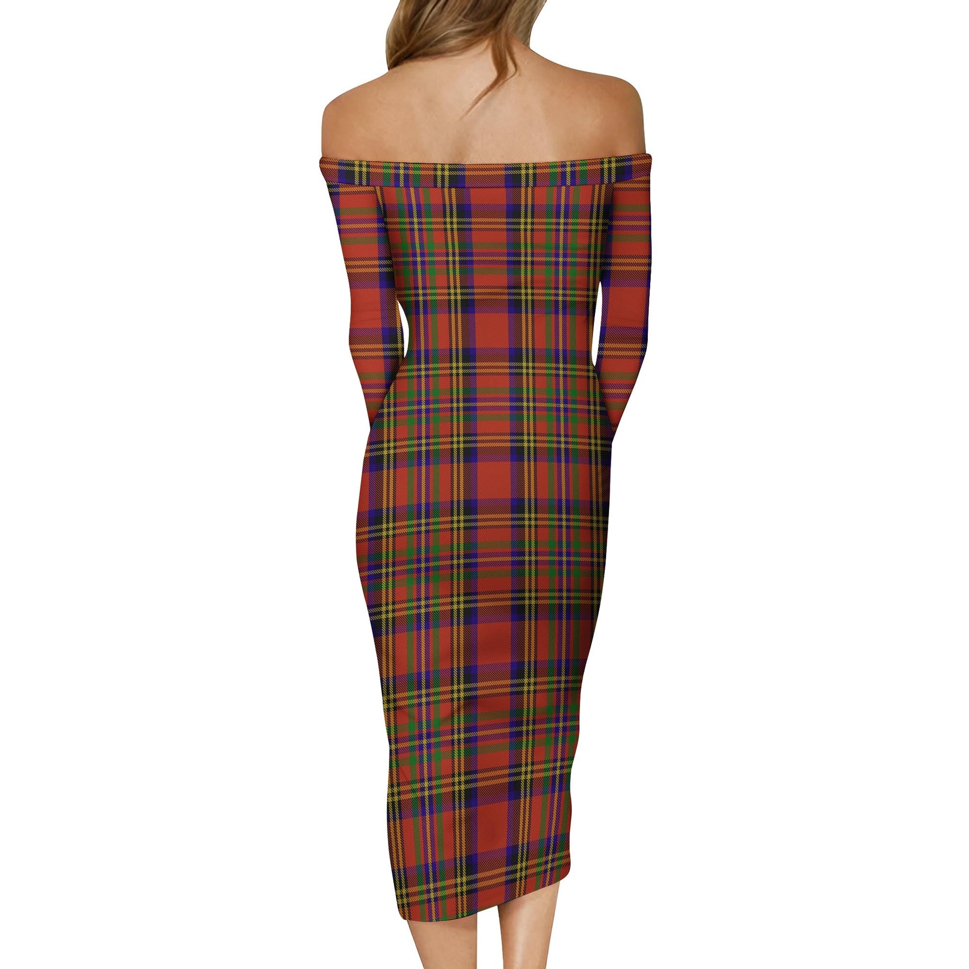 Hepburn Tartan Off Shoulder Lady Dress - Tartanvibesclothing