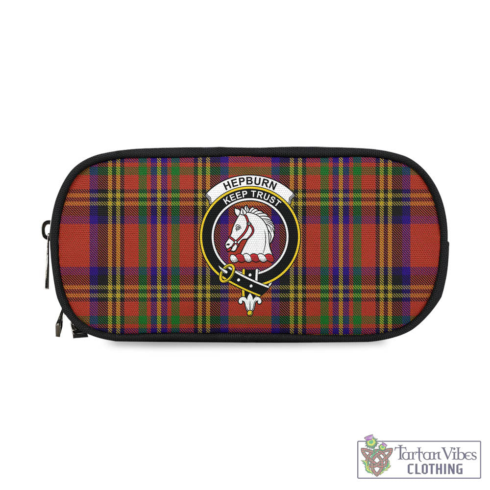Tartan Vibes Clothing Hepburn Tartan Pen and Pencil Case with Family Crest