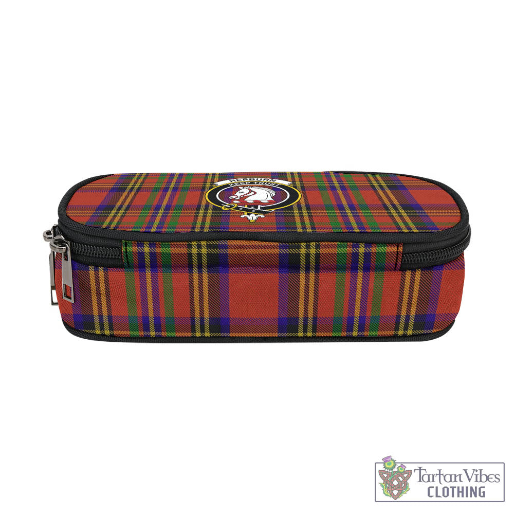 Tartan Vibes Clothing Hepburn Tartan Pen and Pencil Case with Family Crest