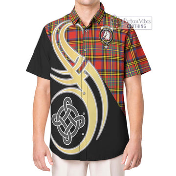 Hepburn Ancient Tartan Hawaiian Shirt with Family Crest and Celtic Symbol Style