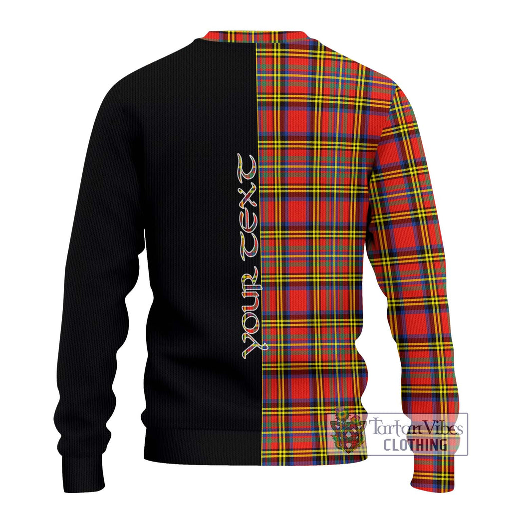 Hepburn Ancient Tartan Knitted Sweater with Family Crest and Half Of Me Style - Tartanvibesclothing Shop