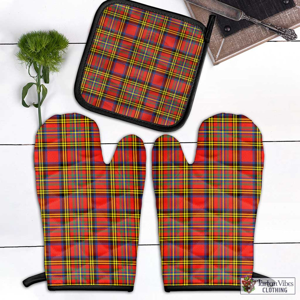 Hepburn Ancient Tartan Combo Oven Mitt & Pot-Holder Combo 1 Oven Mitt & 1 Pot-Holder Black - Tartan Vibes Clothing