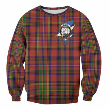 Hepburn Clan Crest In Me Tartan Sweatshirt Scotland Flag Style