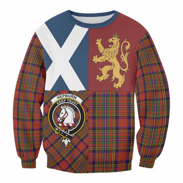 Hepburn Crest Tartan Sweatshirt with Lion Rampant Saltire Style