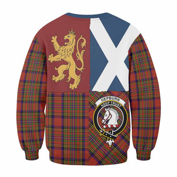 Hepburn Crest Tartan Sweatshirt with Lion Rampant Saltire Style