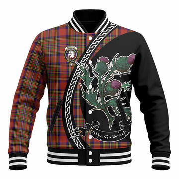 Hepburn Family Crest Tartan Baseball Jacket Alba Thistle Inspired