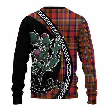 Hepburn Family Crest Tartan Knitted Sweater Alba Thistle Inspired