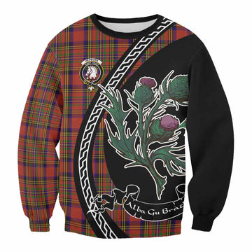 Hepburn Family Crest Tartan Sweatshirt Alba Thistle Inspired