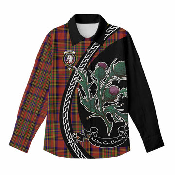 Hepburn Family Crest Tartan Women Casual Shirt Alba Thistle Inspired - Tartan Vibes Clothing