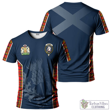 Hepburn Modern Tartan T-Shirt with Family Crest and Scottish Thistle Vibes Sport Style