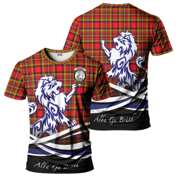 Hepburn Modern Tartan T-Shirt with Alba Gu Brath Regal Lion Emblem
