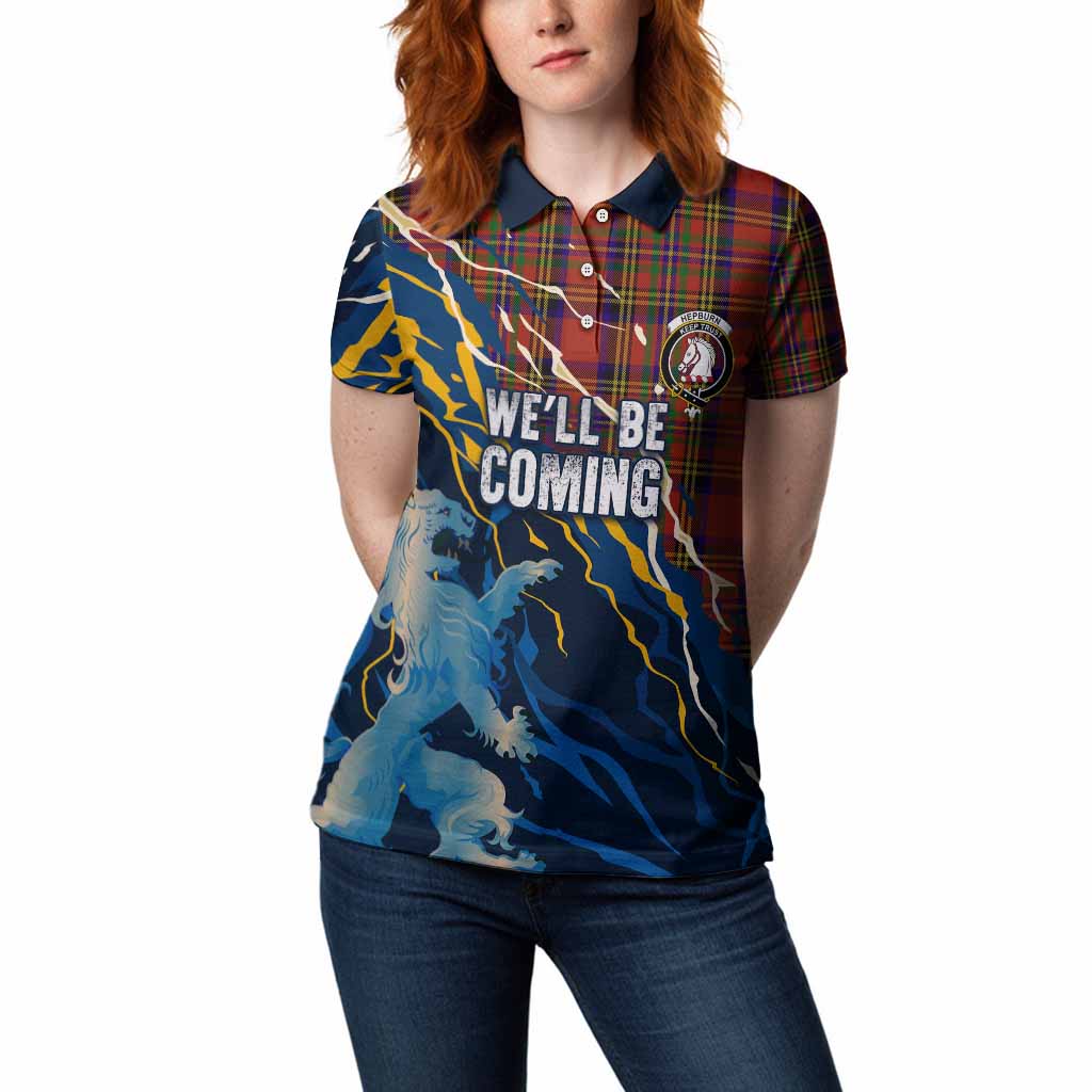 Hepburn Scotland Tartan Women Polo Shirt WC2026 Football - We'll Be Coming