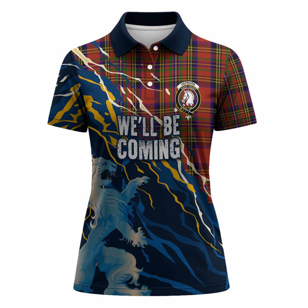 Hepburn Scotland Tartan Women Polo Shirt WC2026 Football - We'll Be Coming