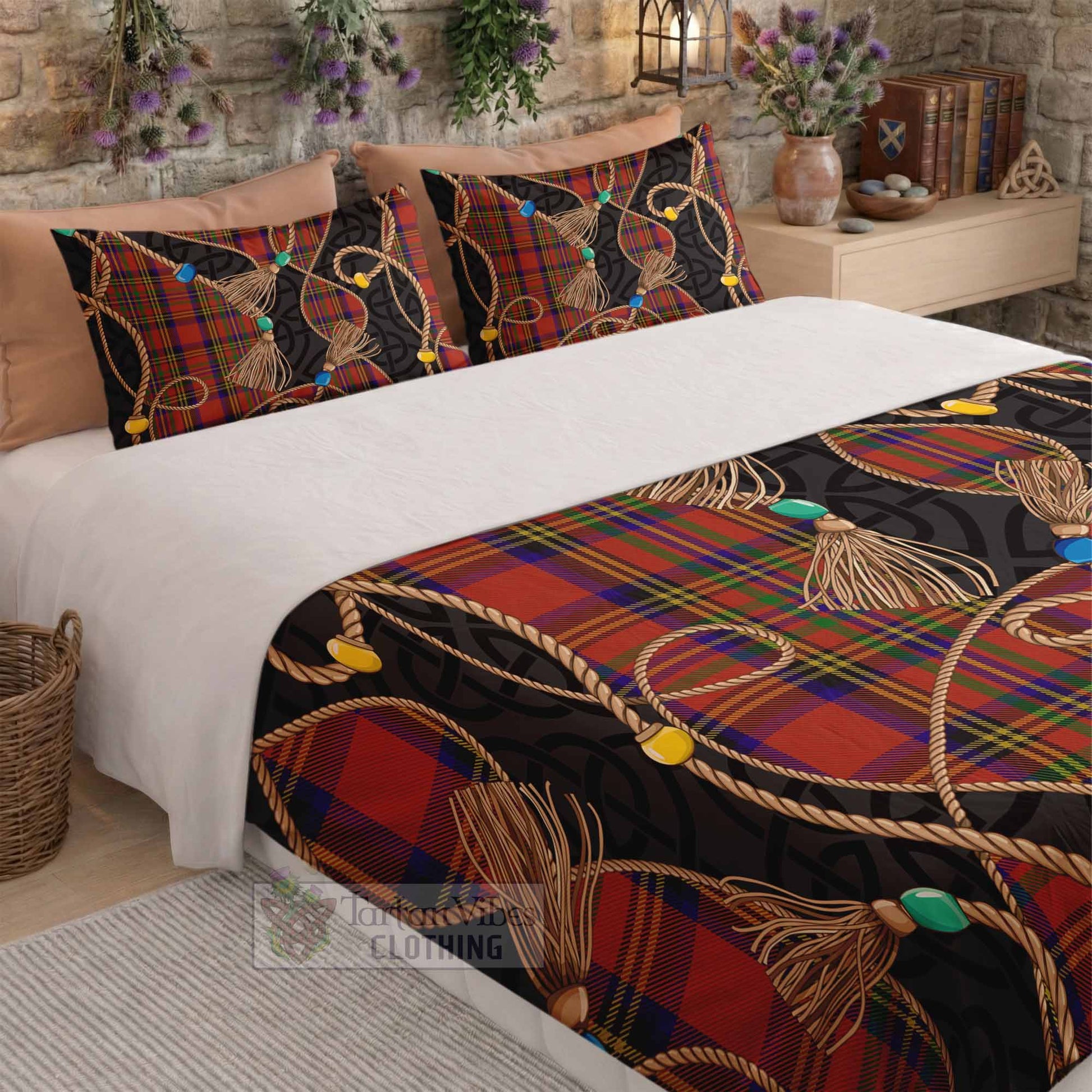 Hepburn Scottish Tartan Twisted Ropes Stylized Bedding Set - Tartan Vibes Clothing