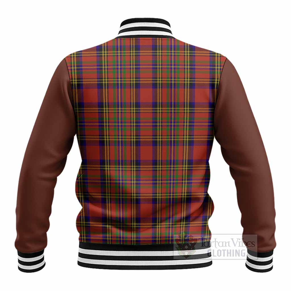 Hepburn Tartan Accent Baseball Jacket with Family Crest